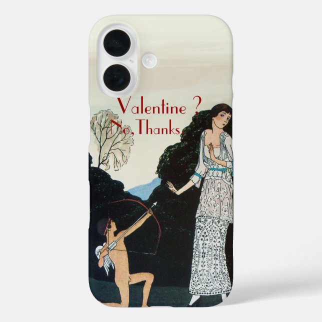 VALENTINE ? NO,THANKS /RETRO ANTI VALENTINE'S DAY Case-Mate iPhone CASE (Back)