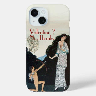 VALENTINE ? NO,THANKS /RETRO ANTI VALENTINE'S DAY iPhone 15 CASE