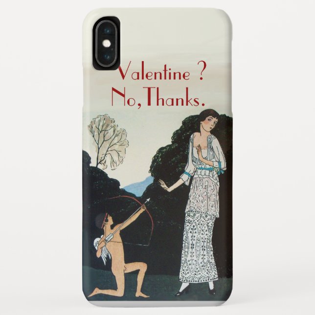 VALENTINE ? NO,THANKS /RETRO ANTI VALENTINE'S DAY Case-Mate iPhone CASE (Back)