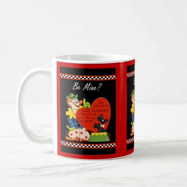 Valentine Not Clowning Around Scottish Terrier Coffee Mug (Left)