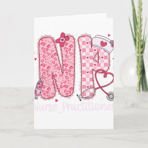 Valentine Np Nurse Practitioner Coquette Leopard P Card