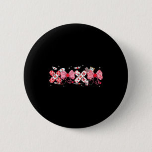 Valentine Nurse Xoxo Nk Bow Stethoscope Rn Pct Cna 2 Inch Round Button