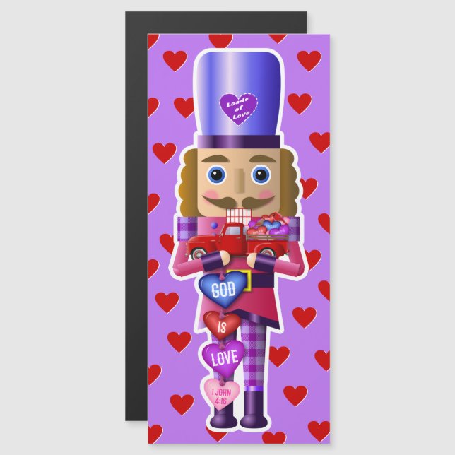Valentine Nutcracker with Little Red Truck (Front/Back)