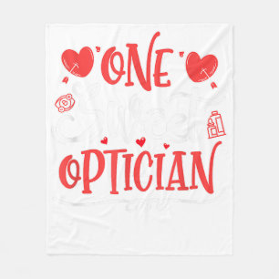 Valentine Optician Eye Doctor Valentines Day Fleece Blanket