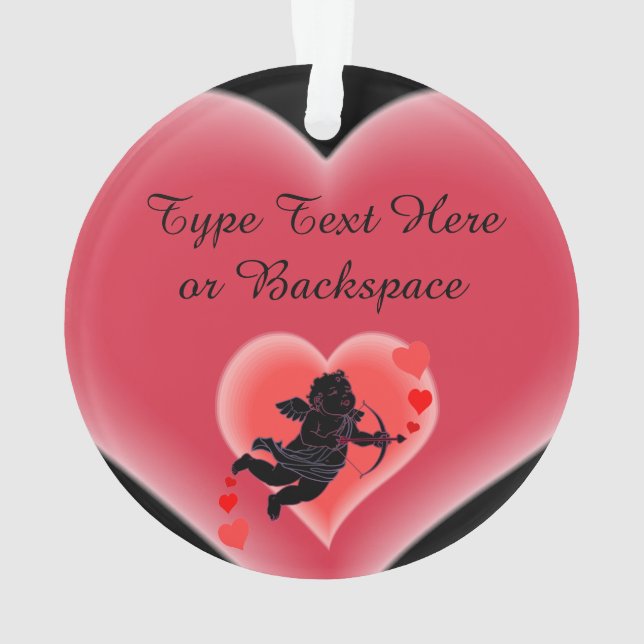 Valentine Ornament Custom Cupid Ornament (Back)