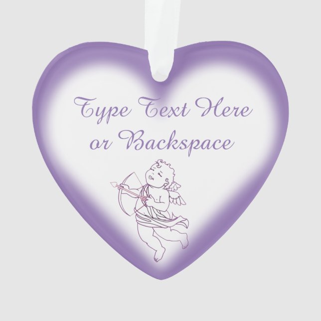 Valentine Ornament Custom Cupid Ornament (Back)