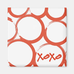Valentine Painted XOXO Magnet