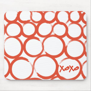 Valentine Painted XOXO Mouse Pad