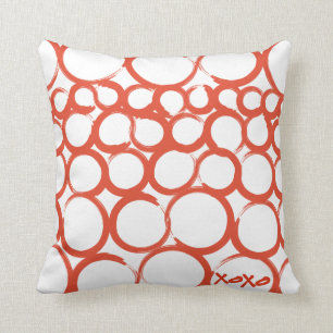 Valentine Painted XOXO Throw Pillow