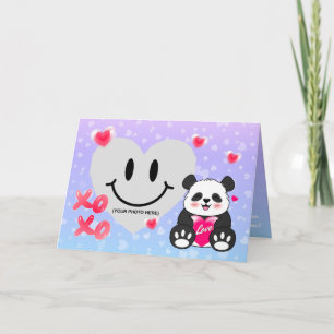 Valentine Panda in Love Card
