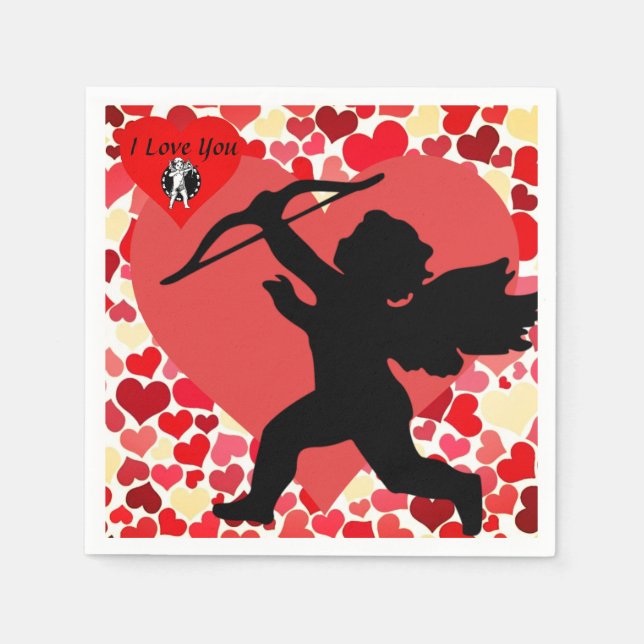 Valentine Paper Party Napkins (Front)