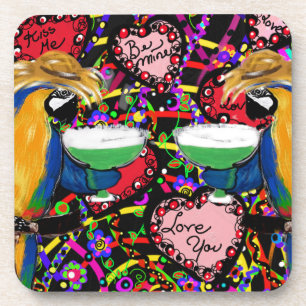 Valentine Parrots Coaster