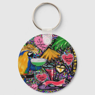 Valentine Party Parrot Keychain