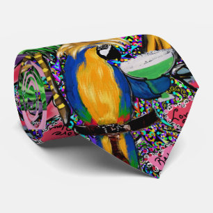 Valentine Party Parrot Tie