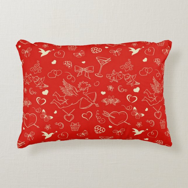 Valentine Pattern 2 Decorative Pillow (Front)