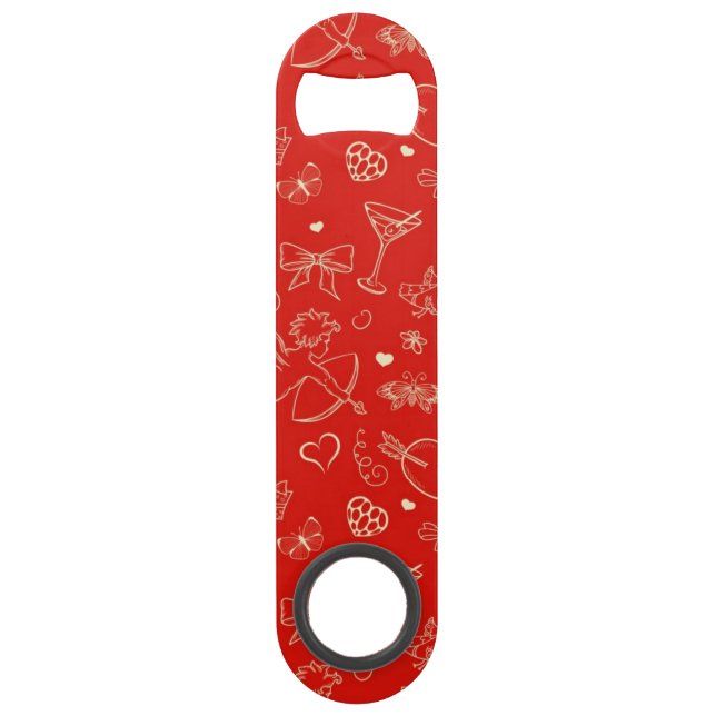Valentine Pattern 2 Speed Bottle Opener (Front)