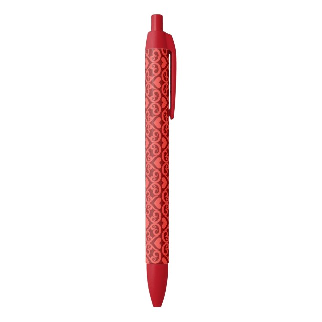 Valentine Pattern Black Ink Pen (Bottom (Vertical))