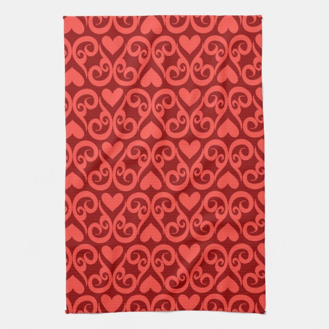 Valentine Pattern Kitchen Towel (Vertical)
