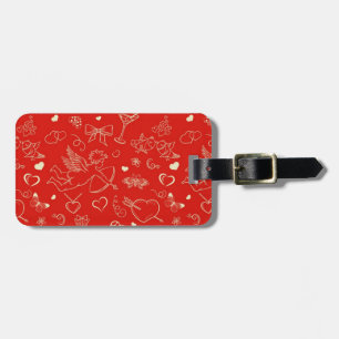 Valentine Pattern Luggage Tag