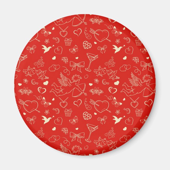Valentine Pattern Magnet (Front)