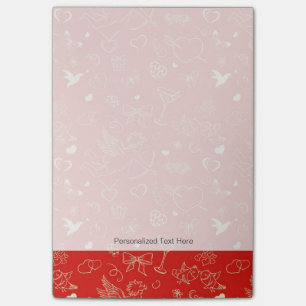 Valentine Pattern Post-it Notes