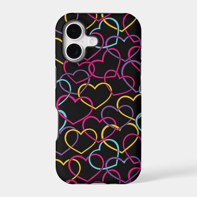 Valentine Pattern with Colour Hearts (Back)
