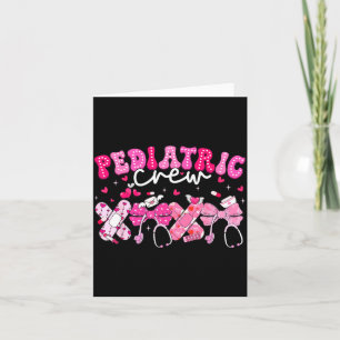 Valentine Pediatric Crew Xoxo Nurse Coquette Bow P Card