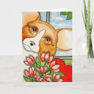 VALENTINE PEMBROKE WELSH CORGI DOG Card