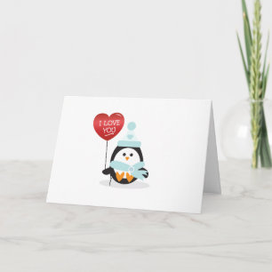 Valentine Penguin! Holiday Card