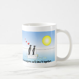 valentine penguins, whatever happens coffee mug