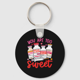 Valentine Pharmacist Diabetic Nurse Insulin Diabet Keychain
