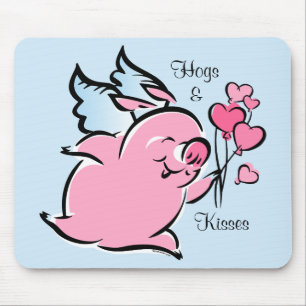 Valentine Pig Personalized Mousepad
