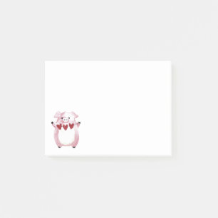 Valentine Pig Post-it Notes