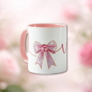Valentine Pink Bow Mug