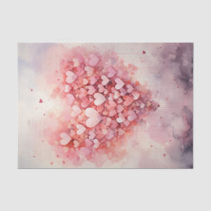 Valentine Pink Hearts Balloons Tissue Paper