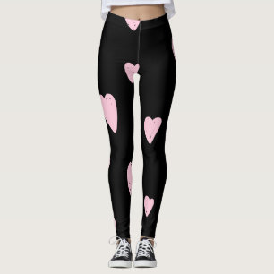 Valentine Pink Hearts: Vintage Love. Leggings