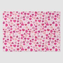 Valentine Pink Hearts with White