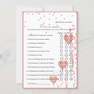Valentine Plus ou sous la nage jeu de douche Carte