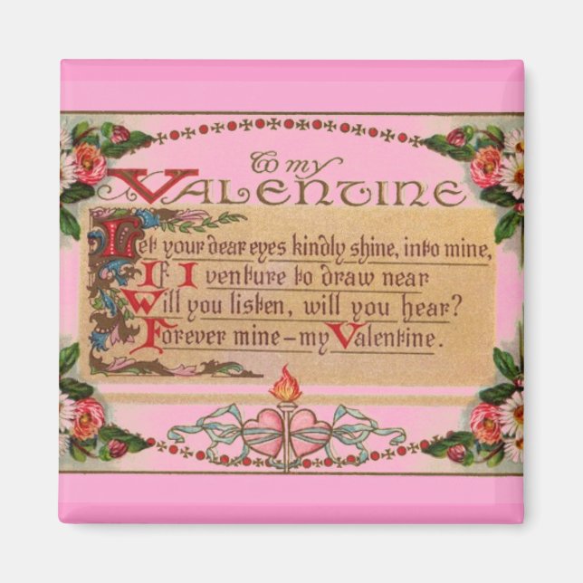 Valentine Poem Magnet (Front)