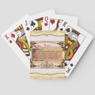 Valentine Poem Playing Cards