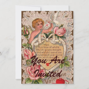 Valentine Poem With Lace Invitation