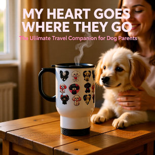 Valentine Poodle Dog dog lovers Travel Mug