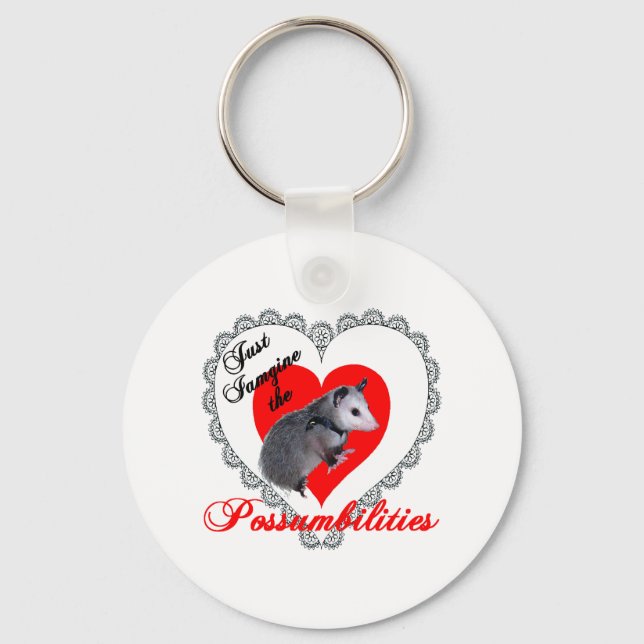 Valentine Possum Keychain (Front)