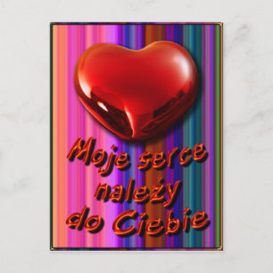 Valentine Postcard in Polish