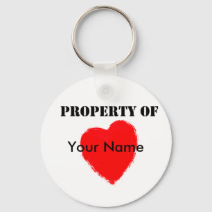 Valentine Property Of Keychain