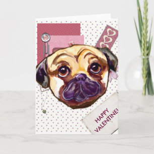 VALENTINE PUG HOLIDAY CARD