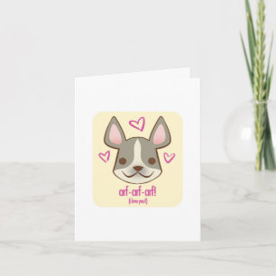 Valentine Pups - Frenchie: card