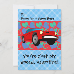 Valentine Race Car Holiday Card