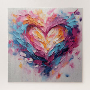 Valentine Radiant Love Heart Splash Jigsaw Puzzle