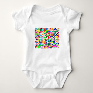 valentine rainbow hearts baby bodysuit